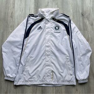 Vintage 90s  Adidas Chelsea Football Jacket Soccer Track Windbreaker Rare Size L
